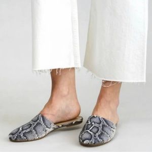 Emerson Fry snakeskin mules
